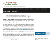 Tablet Screenshot of lemonmastercleanse.com